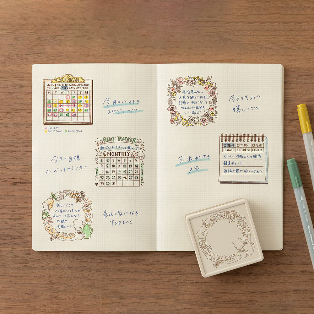 T-897 | MIDORI Paintable Stamp SOFT COLOR 浸透印 (習慣紀錄)