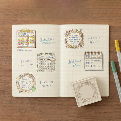 T-897 | MIDORI Paintable Stamp SOFT COLOR 浸透印 (習慣紀錄)