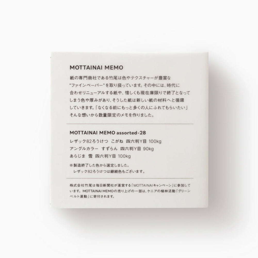 T-904 | TAKEO MOTTAINAI MEMO 花紋便條紙 28