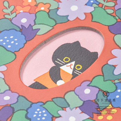 B-169 | booco x 今野志保 Sumi the Cat 筆記本 (花環)