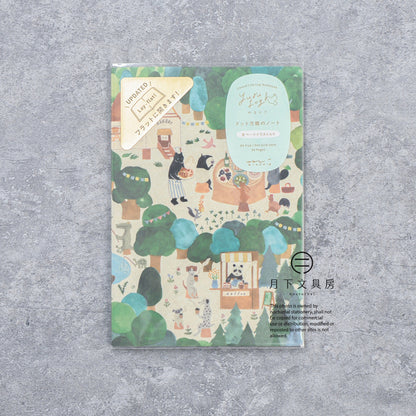 B-295 | MIDORI Yuru Log B6 新版 點陣筆記本 (森林動物)