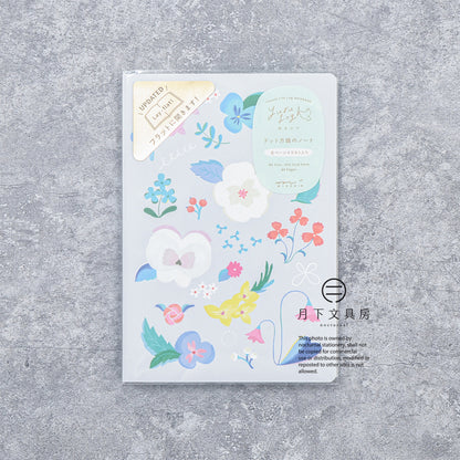 B-296 | MIDORI Yuru Log B6 新版 點陣筆記本 (花卉)