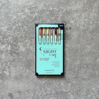 P-268 | UNI uni-ball one 中性筆 限定 Night Cafe 套裝 0.38mm / 0.5mm (6色組)