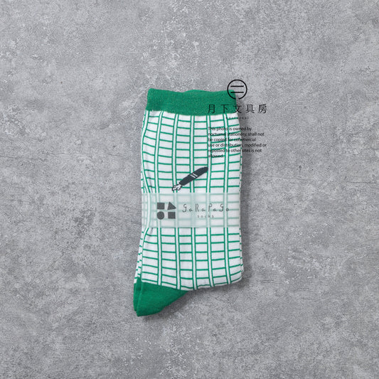 S-313 | GREEN FLASH garapago socks (原稿紙)