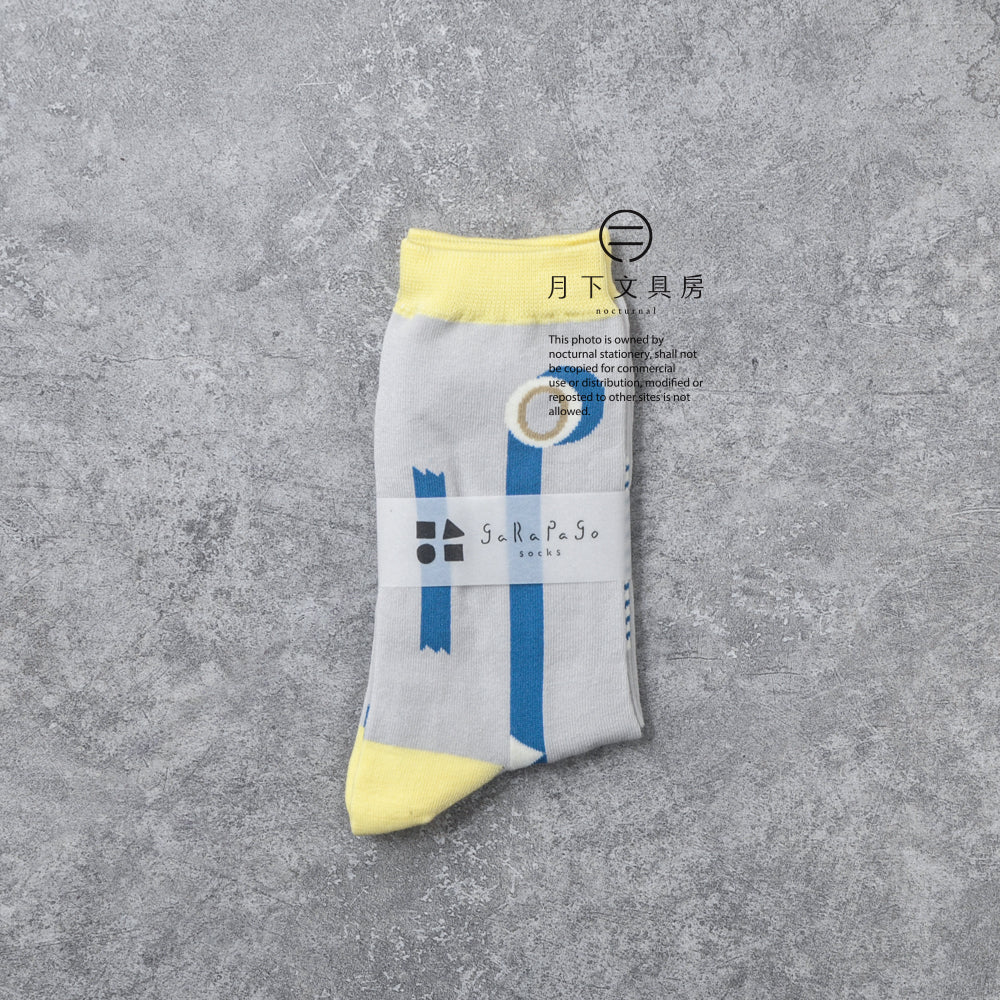 S-316 | GREEN FLASH garapago socks (紙膠帶)