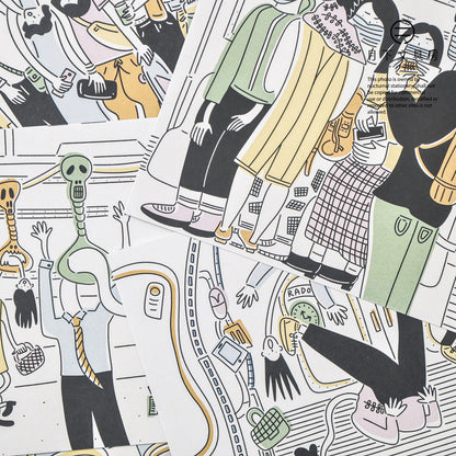 S-321 | MOVING DRAWING《地下鐵碰著妳我他》A6 明信片 (第二彈)