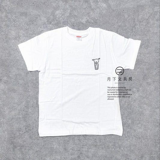 S-339 | MOVING DRAWING Bubble Milk tea Dog Tee