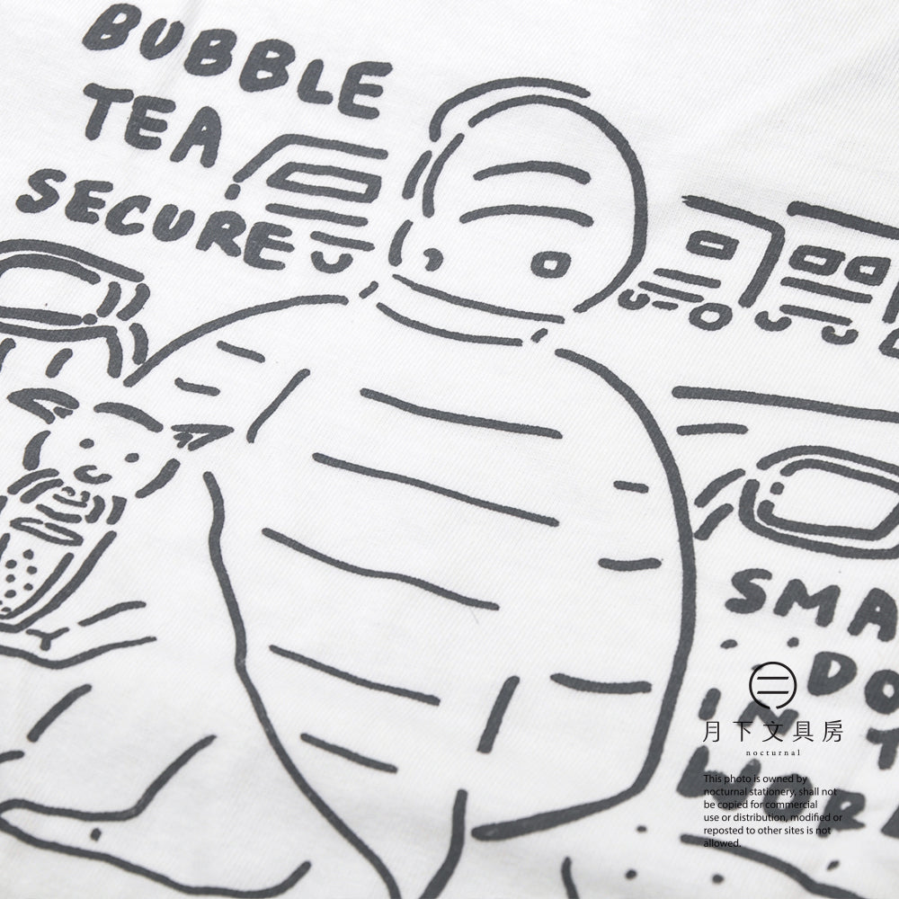 S-339 | MOVING DRAWING Bubble Milk tea Dog Tee
