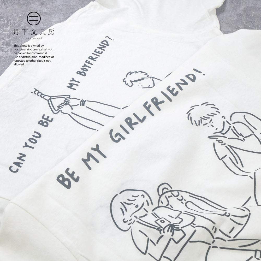 S-341 | MOVING DRAWING "Can you be my girlfriend? " Tee