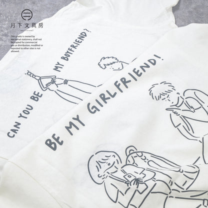 S-341 | MOVING DRAWING "Can you be my girlfriend? " Tee