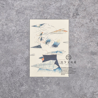 S-384 | 表現社 x 藤巻佐有梨 燙金明信片 (飛翔的記憶)