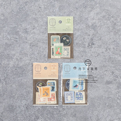 S-613 | NB社 NUKU 古董市集系列 古郵票貼紙