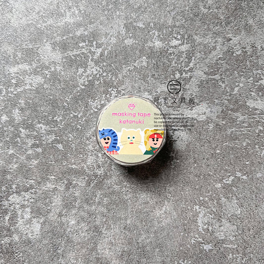 T-286 | AIUEO katanuki 和紙膠帶 (Cat life)