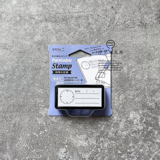 T-294 | MIDORI Paintable Stamp 半格浸透印 (時間記錄)