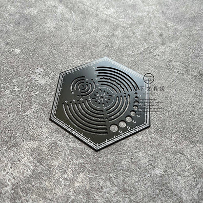 T-334 | YUAN DESIGN STUDIO Hexagonal Ruler  (弧線尺)