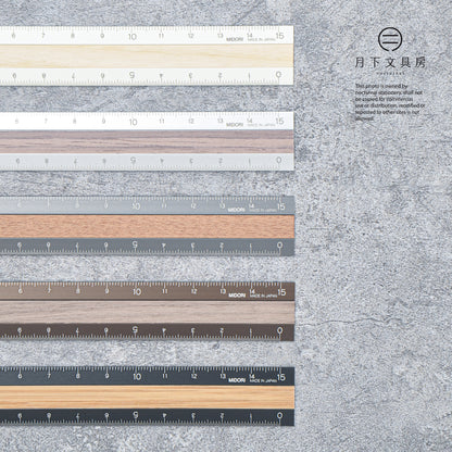 T-541 | MIDORI 鋁木直尺 (15cm)