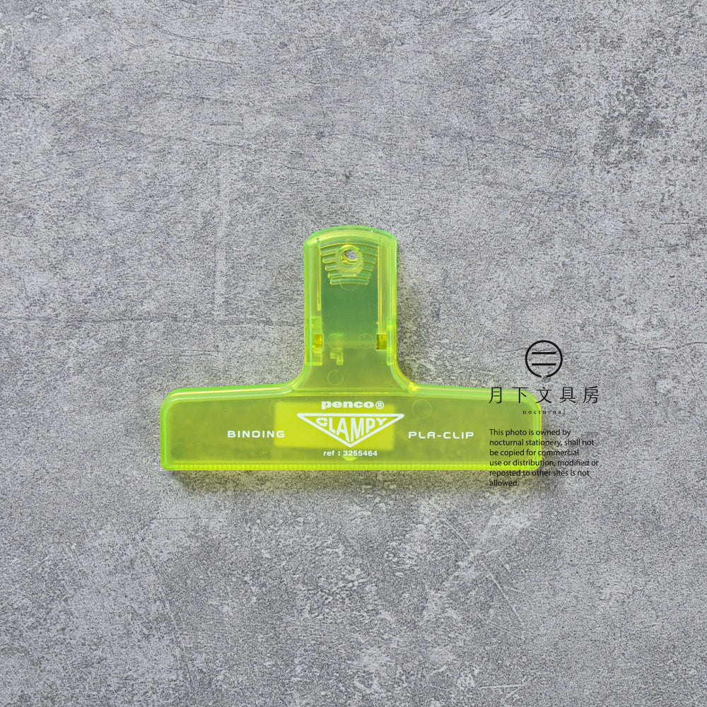 T-589 | HIGHTIDE penco CLAMPY 透明塑膠夾子 (螢光黃)