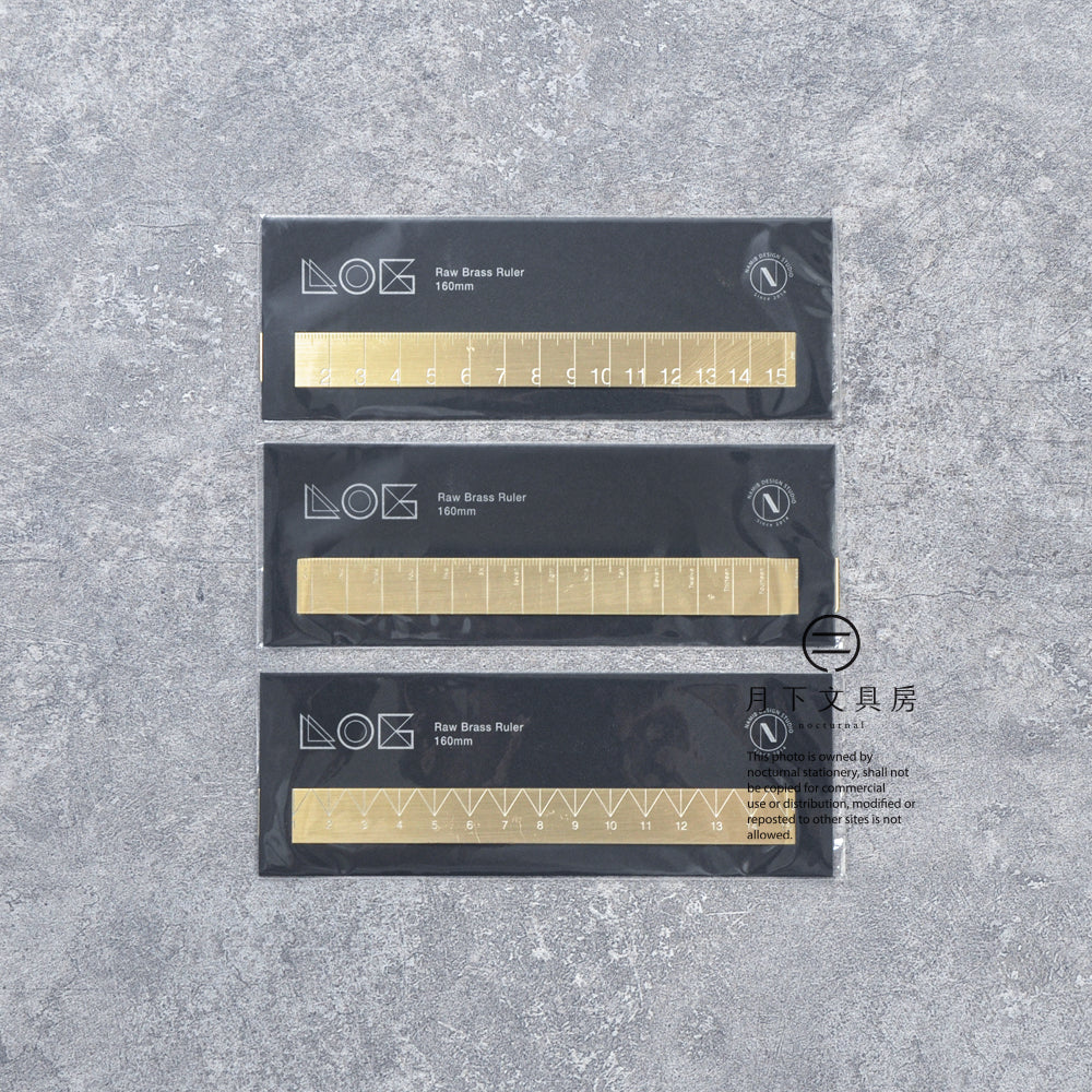 T-856 | NAMIB DESIGN STUDIO LOG Ruler 黃銅直尺