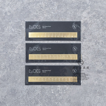 T-856 | NAMIB DESIGN STUDIO LOG Ruler 黃銅直尺