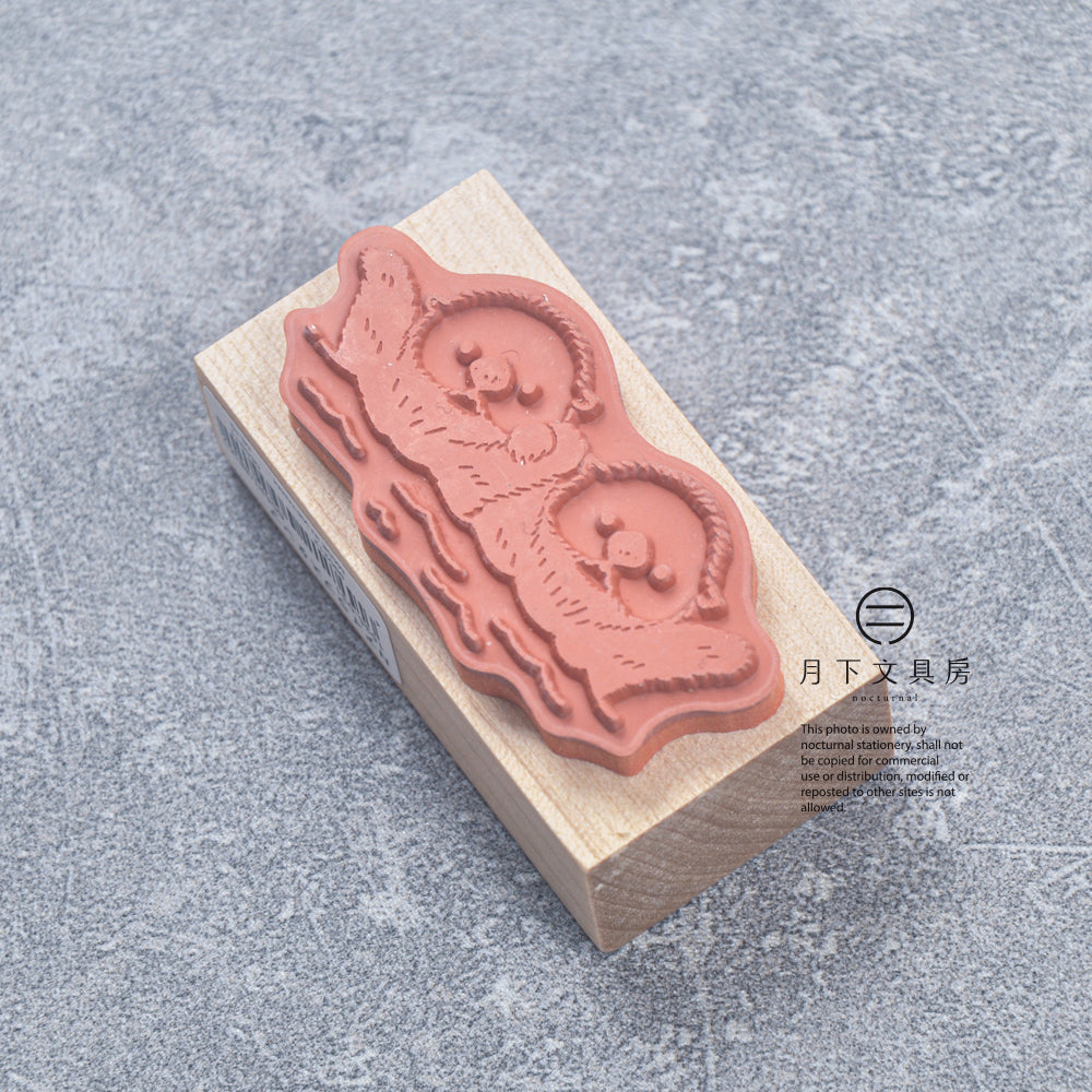 T-862 | KODOMO NO KAO I LOVE STAMP 印章系列 (牽手水獺)