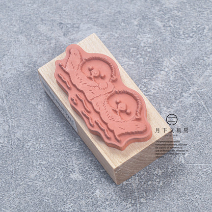 T-862 | KODOMO NO KAO I LOVE STAMP 印章系列 (牽手水獺)