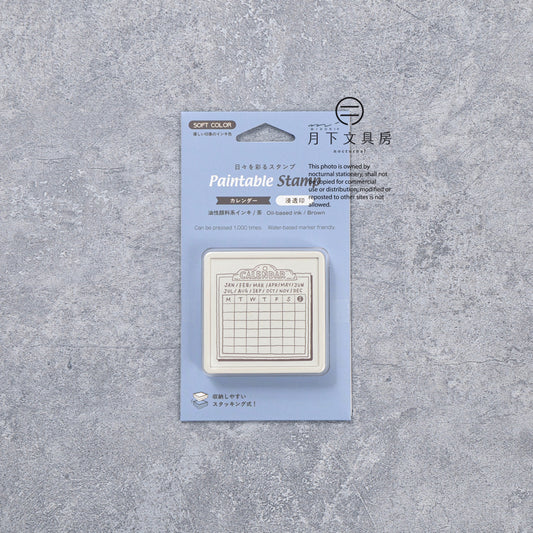 T-898 | MIDORI Paintable Stamp SOFT COLOR 浸透印 (月曆)