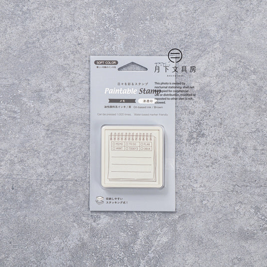 T-899 | MIDORI Paintable Stamp SOFT COLOR 浸透印 (備忘錄)
