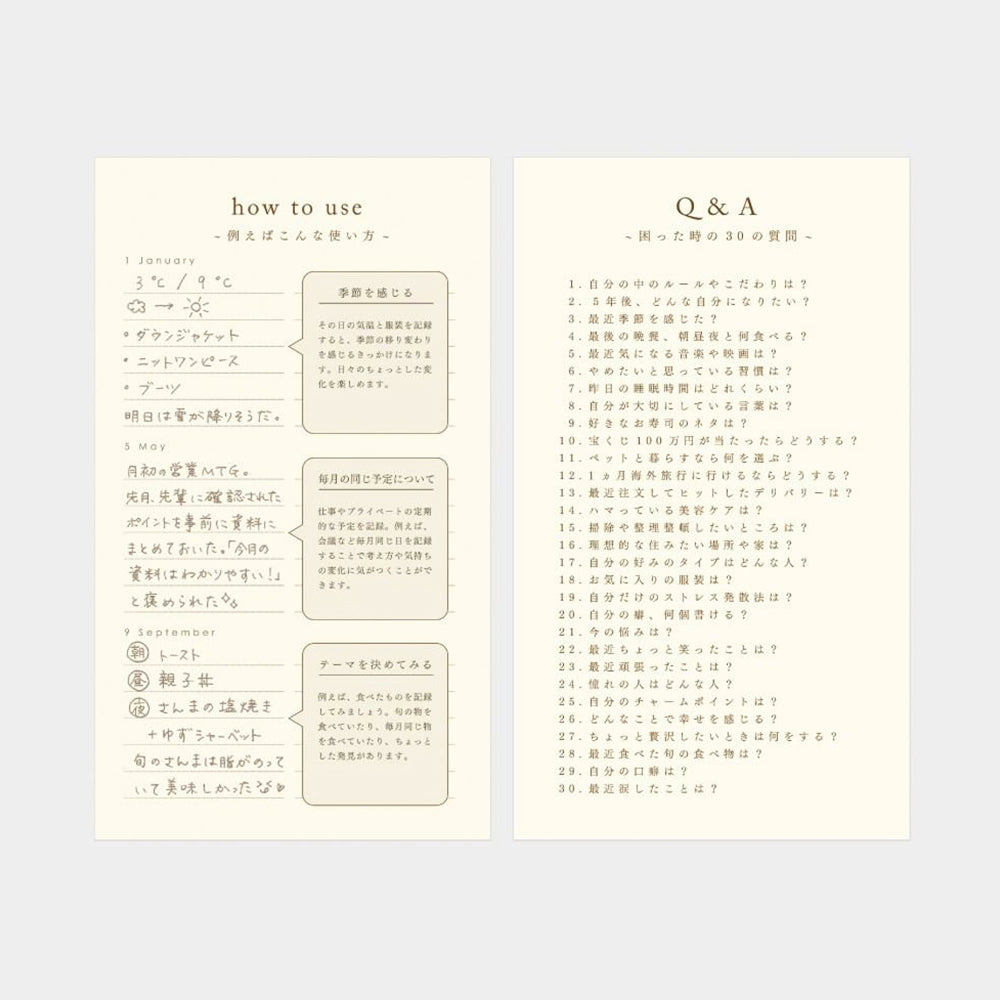 B-65A | MIDORI 1年用日記本 (藍色)