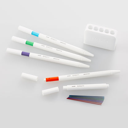 P-142 | UNI EMOTT pencil 彩色鉛芯筆 No.1 - No.3 (4色組)