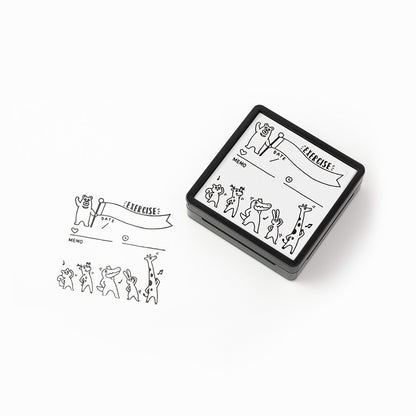 T-112 | MIDORI Paintable Stamp 浸透印 (健康操)