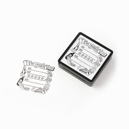 T-115 | MIDORI Paintable Stamp 浸透印 (心頭好)