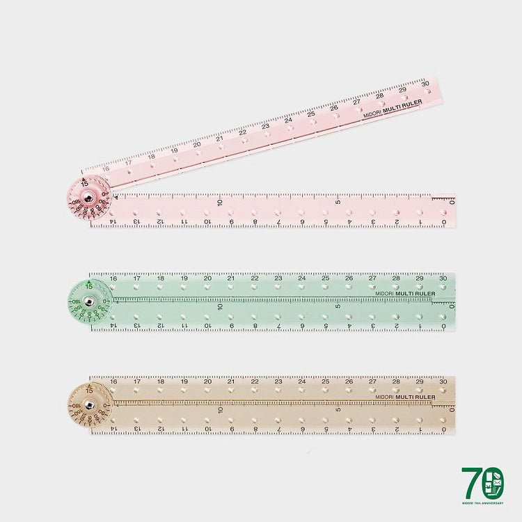 T-162 | MIDORI 折疊式多功能尺 70周年限定版 (30cm)