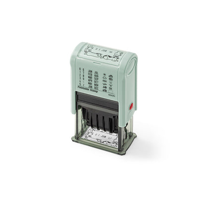 T-206 | MIDORI Paintable Stamp 日期回轉印 (貓咪)