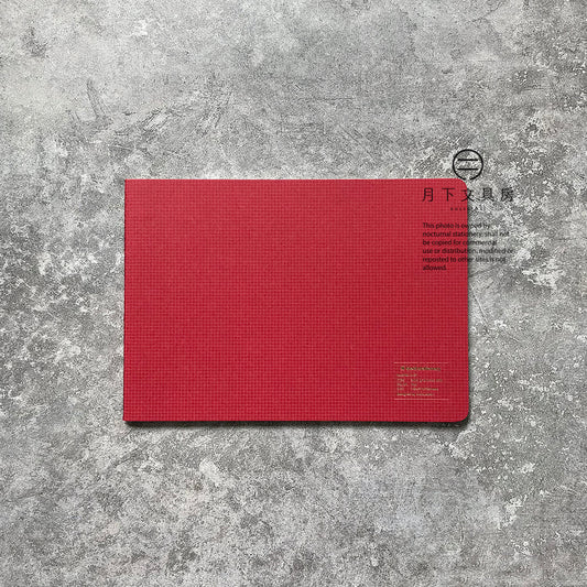 B-20B | kleid stationery Notes 2mm方眼 橫向筆記簿 (紅)