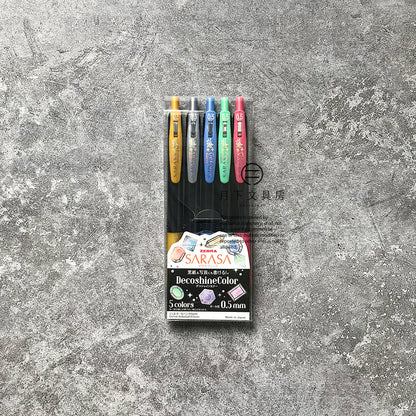 P-105 | ZEBRA SARASA CLIP DecoshineColor 原子筆 0.5mm (5色組)