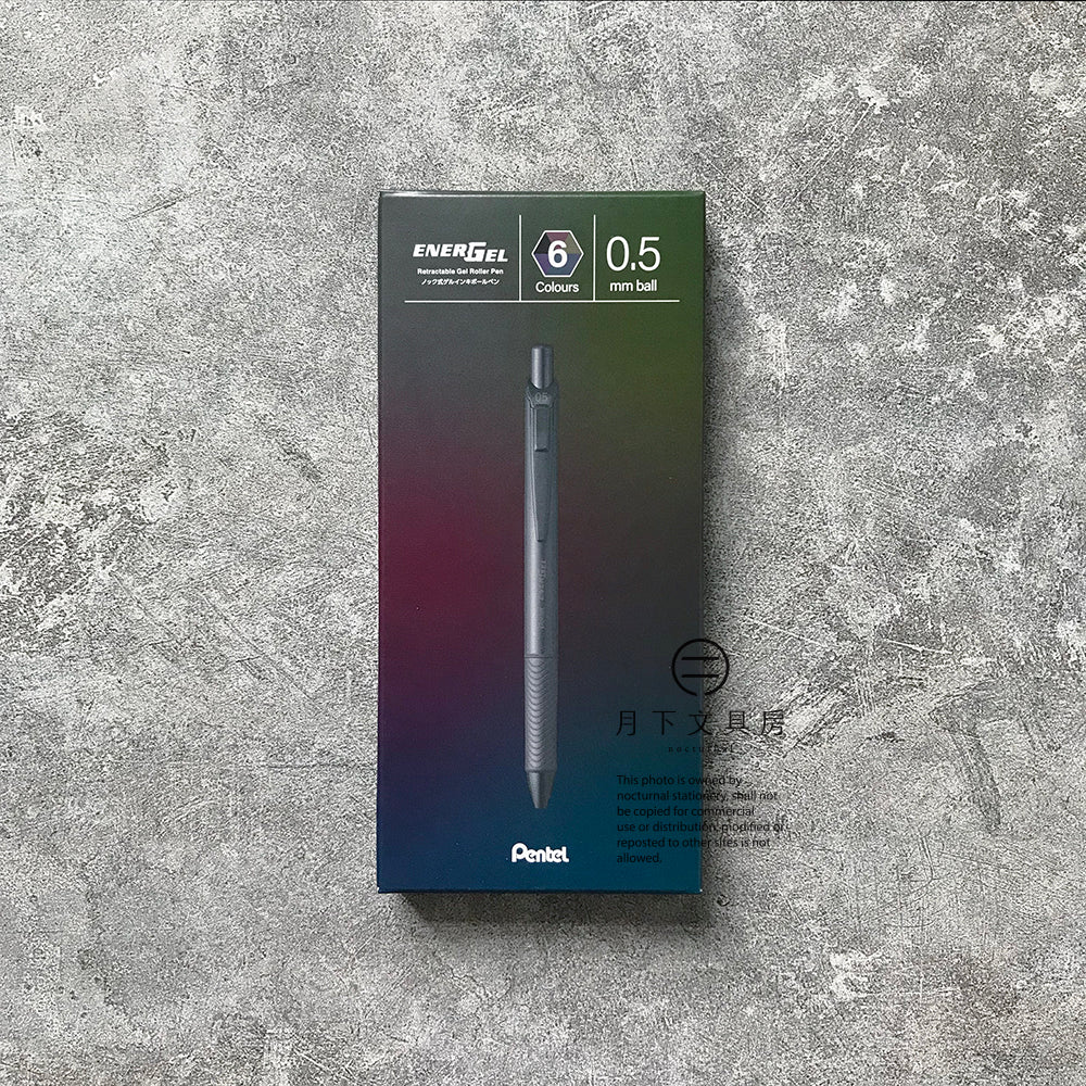 P-128 | PENTEL 20週年限量版 ENERGEL Black Colors Collection 0.5mm (6色組)