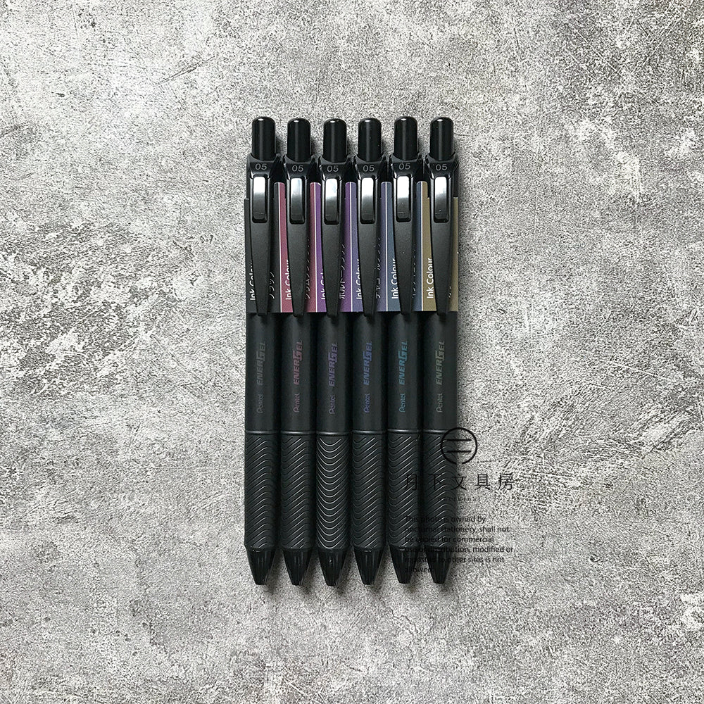 P-128 | PENTEL 20週年限量版 ENERGEL Black Colors Collection 0.5mm (6色組)