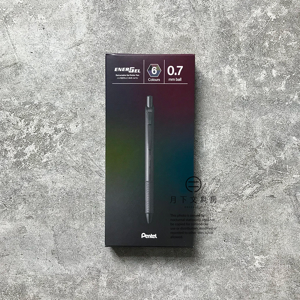 P-129 | PENTEL 20週年限量版 ENERGEL Black Colors Collection 0.7mm (6色組)