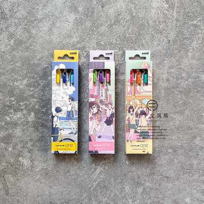 P-166 | UNI uni-ball one 中性筆 日本校園生活 插畫師聯乘限定版 0.38mm