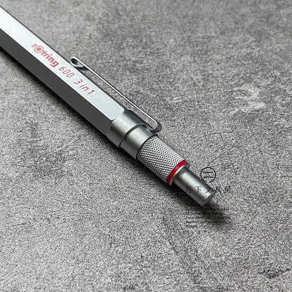 P-186 | ROTRING 600系列 MULTI PEN 3in1 (銀色)