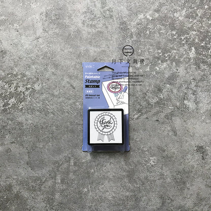 T-113 | MIDORI Paintable Stamp 浸透印 (謝謝徽章)