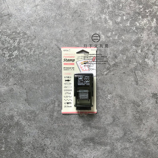 T-117 | MIDORI Paintable Stamp 回轉印 (貓)