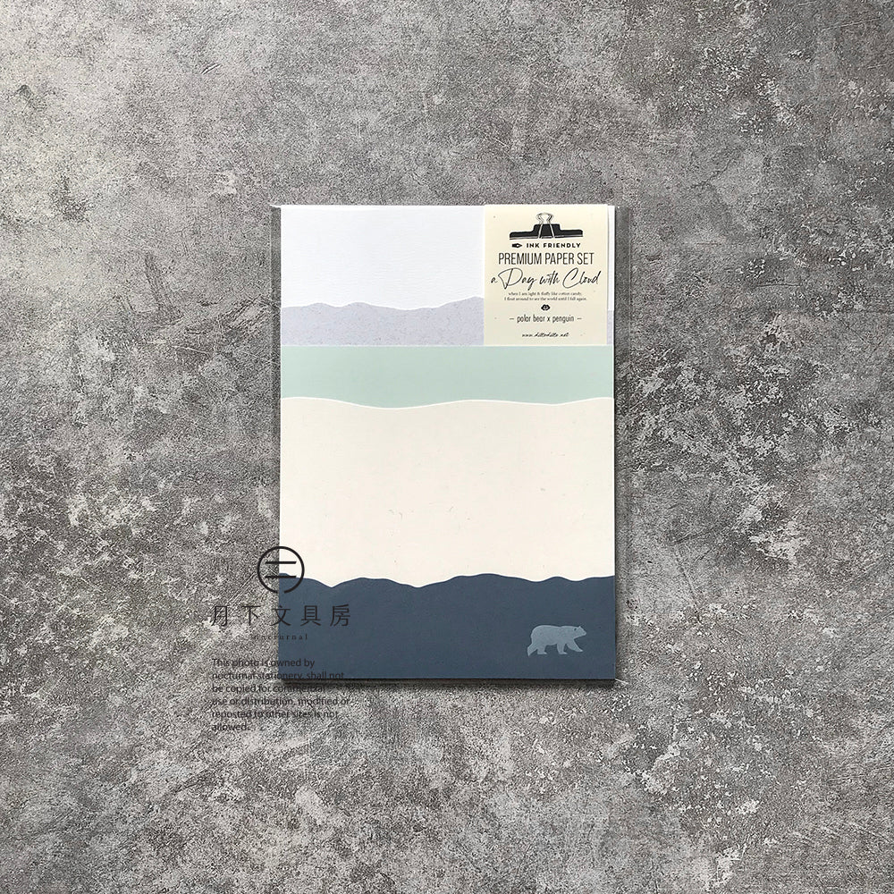 T-133C | ditto ditto a Day with Cloud 高級書寫紙套裝 (polar bear x penguin)