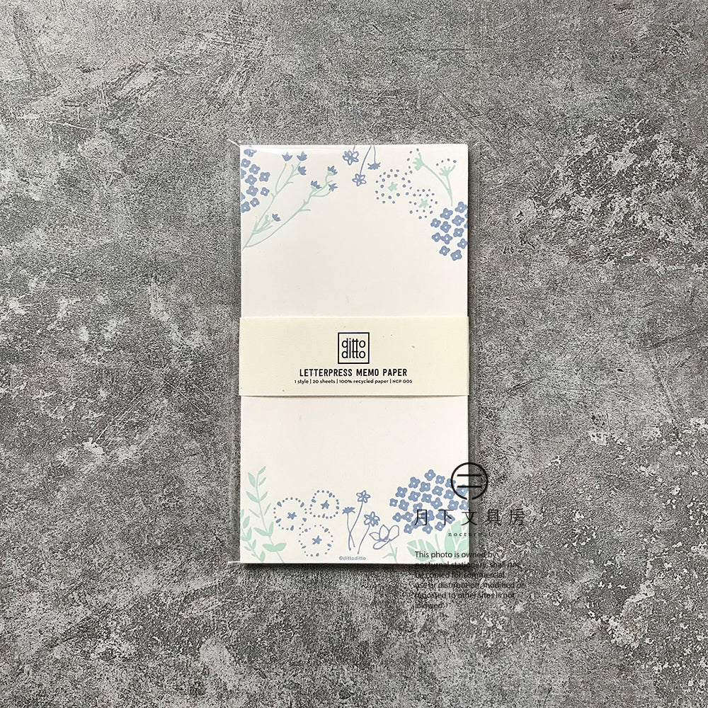 T-134C | ditto ditto 一筆箋便條紙 (floral)