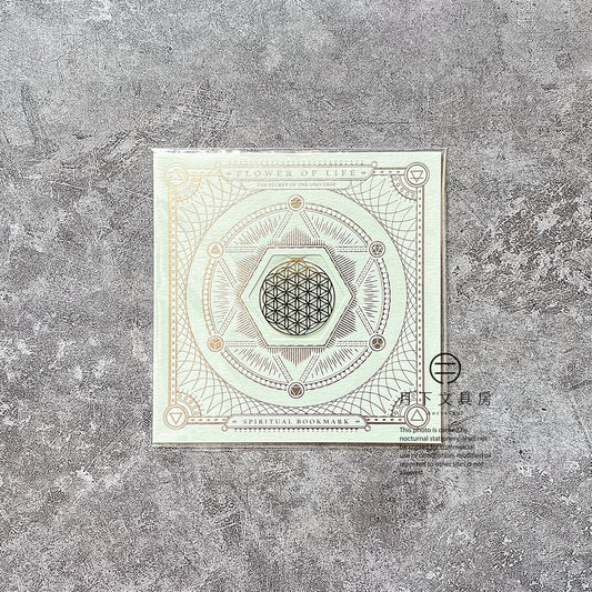 T-165B | UNIVERSE CREATED 生命之花 18K鍍白金 金屬書籤